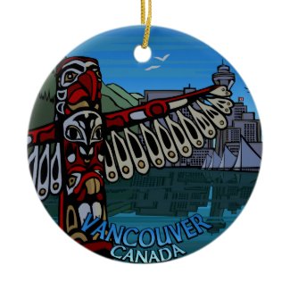 Vancouver Canada Totem Pole Ornament Souvenirs ornament