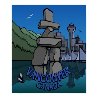 Vancouver First Nation Poster Inukshuk Home Decor print