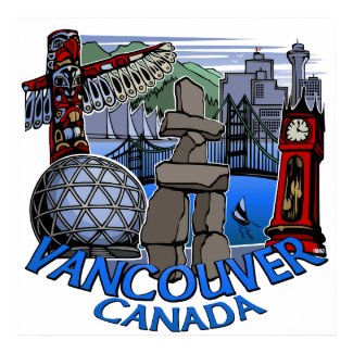 Vancouver First Nations Poster Totem Home Decor print