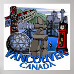 Vancouver First Nations Poster Totem Home Decor