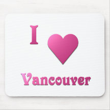 Vancouver -- Hot Pink Mousepad