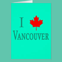 Vancouver I LOVE VANCOUVER with Maple Leaf cards