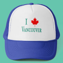 Vancouver I LOVE VANCOUVER with Maple Leaf hats