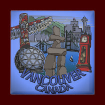 Vancouver Magnet BC Souvenir Landmark Art Gifts magnets