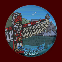 Vancouver Magnet Souvenir Magnet Buttons & Gifts magnets