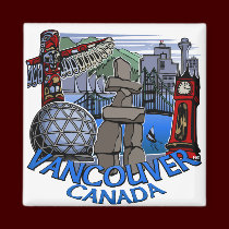 Vancouver Magnet Souvenir Magnet Buttons & Gifts magnets