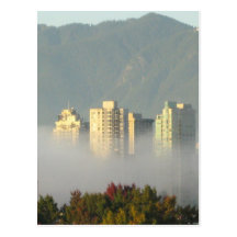 Vancouver out of Mist Postcard