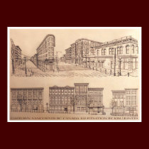 Vancouver Poster Gastown Illustration Art Print posters