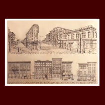 Vancouver Poster Gastown Illustration Art Print posters