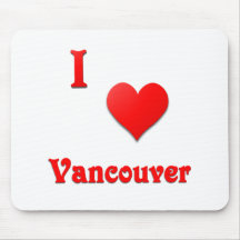 Vancouver -- Red Mouse Pad