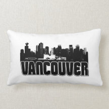 Vancouver Skyline Throw Pillows