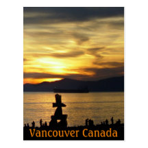 Vancouver Souvenir Postcards Inukshuk Landmark