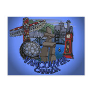 Vancouver Souvenir Postcards Inukshuk Landmark Art postcard