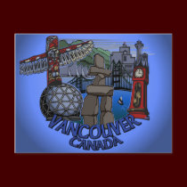 Vancouver Souvenir Postcards Inukshuk Landmark Art