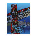 Vancouver Souvenir Postcards - Totem Pole Landmarks postcard