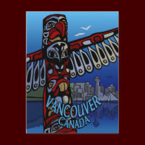 Vancouver Souvenir Postcards Totem Pole Landmarks postcards