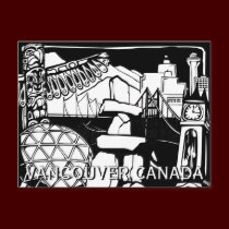 Vancouver Souvenir Postcards Totem Pole Landmarks