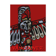 Vancouver Souvenir Postcards Totem Pole Landmarks postcard