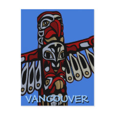 Vancouver Souvenir Postcards Totem Pole Landmarks postcard