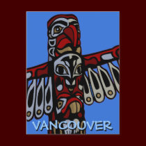 Vancouver Souvenir Postcards Totem Pole Landmarks