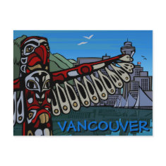 Vancouver Souvenir Postcards Totem Pole Landmarks postcard