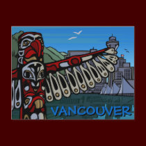 Vancouver Souvenir Postcards Totem Pole Landmarks postcards