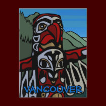 Vancouver Souvenir Postcards Totem Pole Landmarks postcards