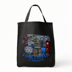 Vancouver Souvenir Tote Bag Landmark Art Bags bag