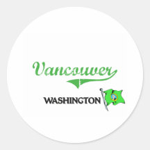 Vancouver Washington City Classic Round Stickers