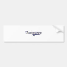 Vancouver Washington Classic Design Bumper Sticker