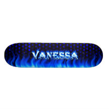 Vanessa blue fire Skatersollie skateboard.