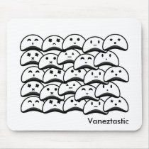 Vaneztastic flooded white blob ghosts mousepad