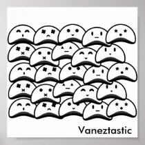 Vaneztastic flooded white blob ghosts poster