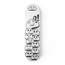 Vaneztastic White Blob Ghosts Skateboard
