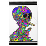 VanGogh's Calavera Skull Smoking Cigarette Wall Calendars