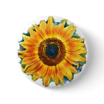 VanGough Sunflowers ,button by GinaSignore VanGough Sunflowers ,button