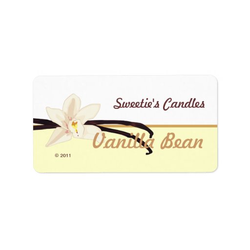 Vanilla Bean Labels Zazzle