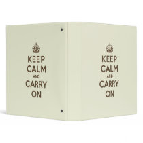 Vanilla Chocolate Keep Calm and Carry On Vinyl Binder