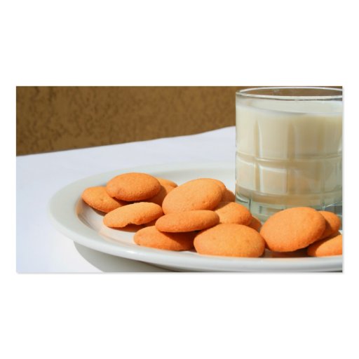 Vanilla Cookies and a Glass of Milk Business Card (back side)