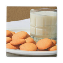Vanilla Cookies and a Glass of Milk Magnet