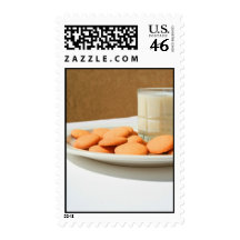 Vanilla Cookies and a Glass of Milk Postage