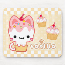 Vanilla Cupcake Kitty Mousepad mousepads