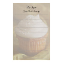 Vanilla Cupcake Lined Recipe Stationery