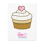 vanilla cupcake postcard