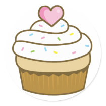 vanilla cupcake stickers