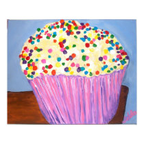 "Vanilla Cupcake With Sprinkles" posters by adelacamille "Vanilla Cupcake With Sprinkles" posters