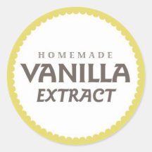 Vanilla Extract Label Stickers