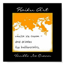 Vanilla Ice Cream Haiku Art Print