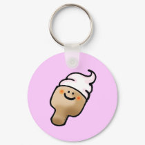 Vanilla ice cream keychains