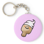 Vanilla ice cream keychain
